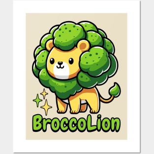 Broccoline! Cute Broccoli Lion! Cute Food Animals Posters and Art